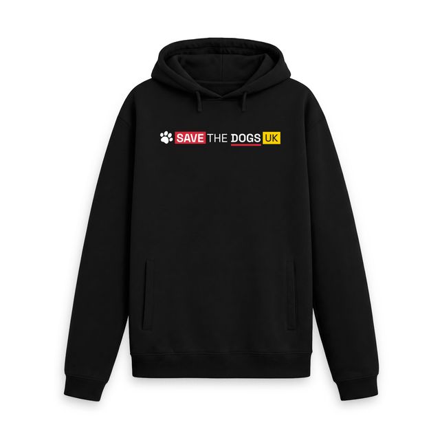 Save The Dogs Mens Hoodie (Black)