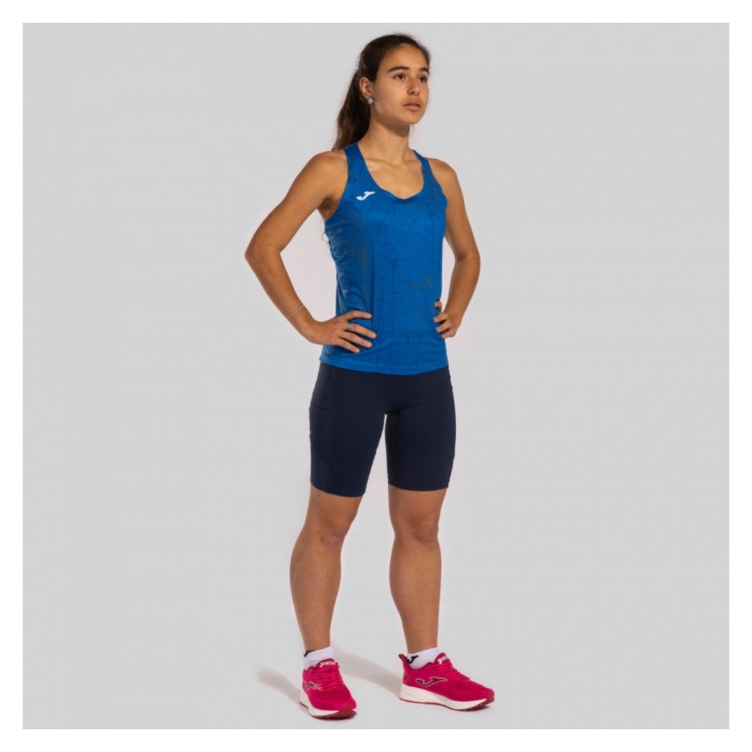 Joma Girls Running Vest Tank Top Woman Elite VI Orange Black JOMA®