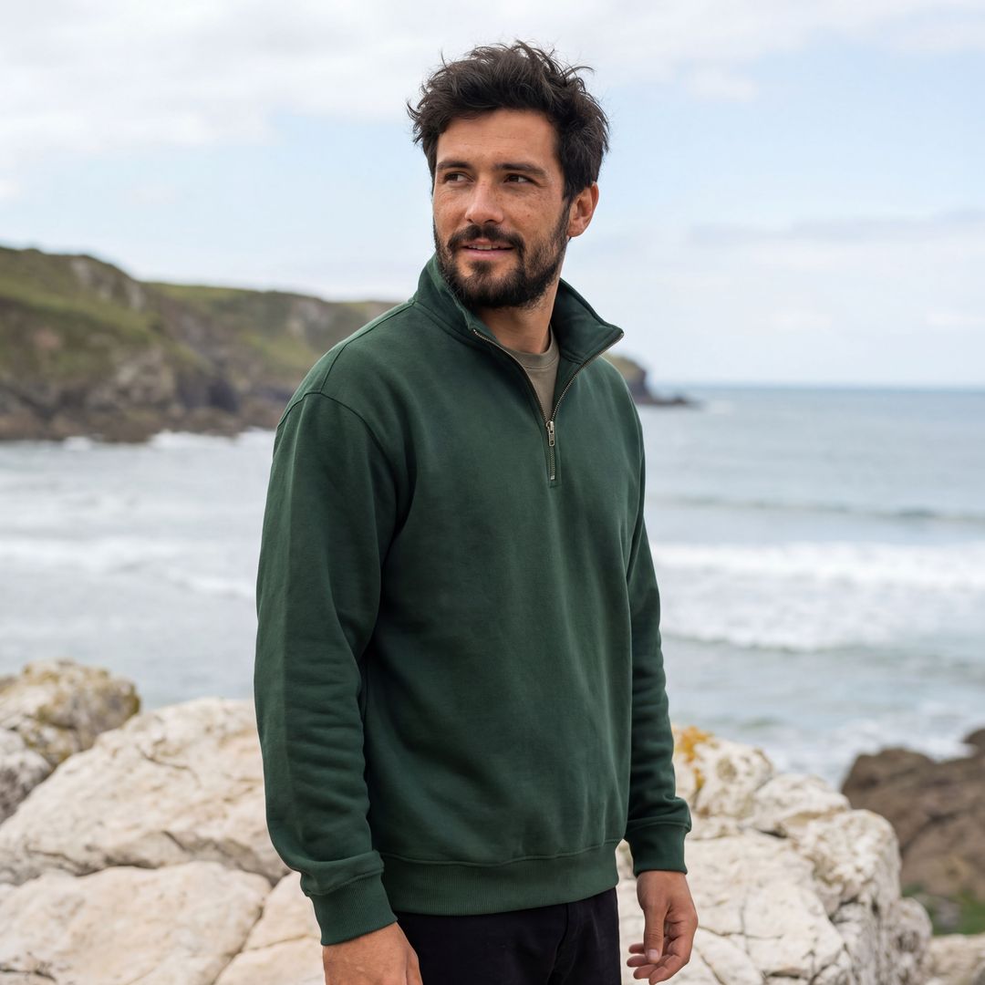 Sweat Homme Rapanui Gris Coton, Taille S, Logo, Manches Longues, Occasion (taches Devant)