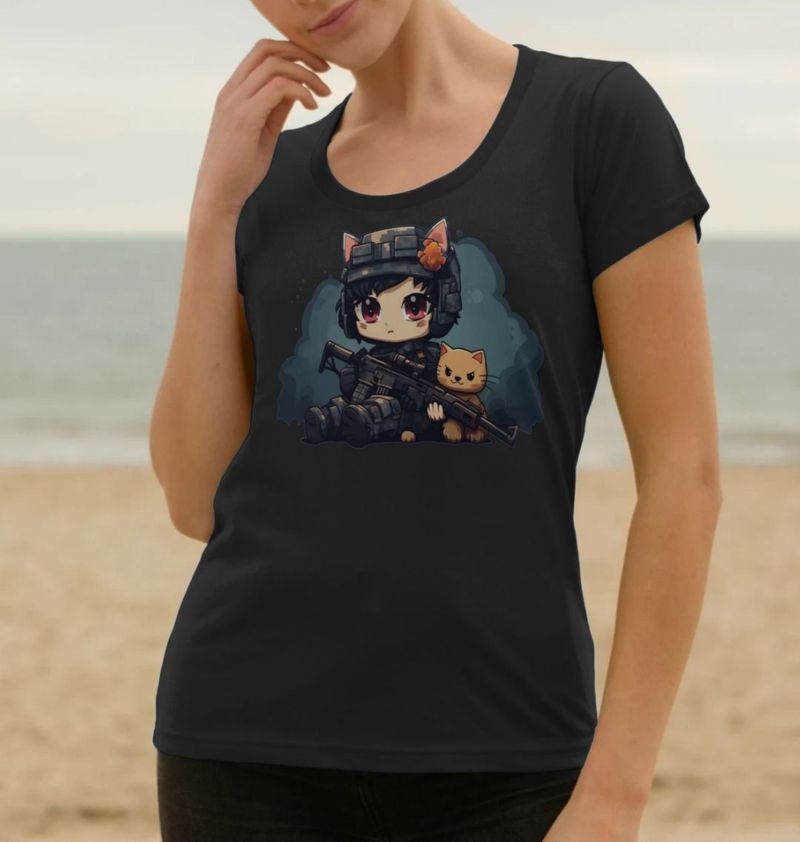 Woman's Kawaii Style Call Of Duty Gaming Girl T-Shirt