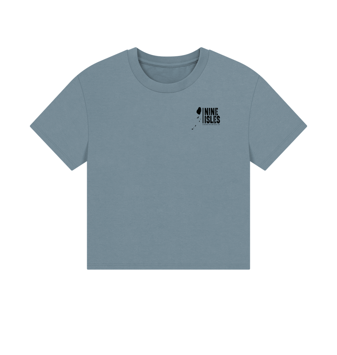 Nine Isles Women's Boxy Tee — Relaxed Caribbean Cool