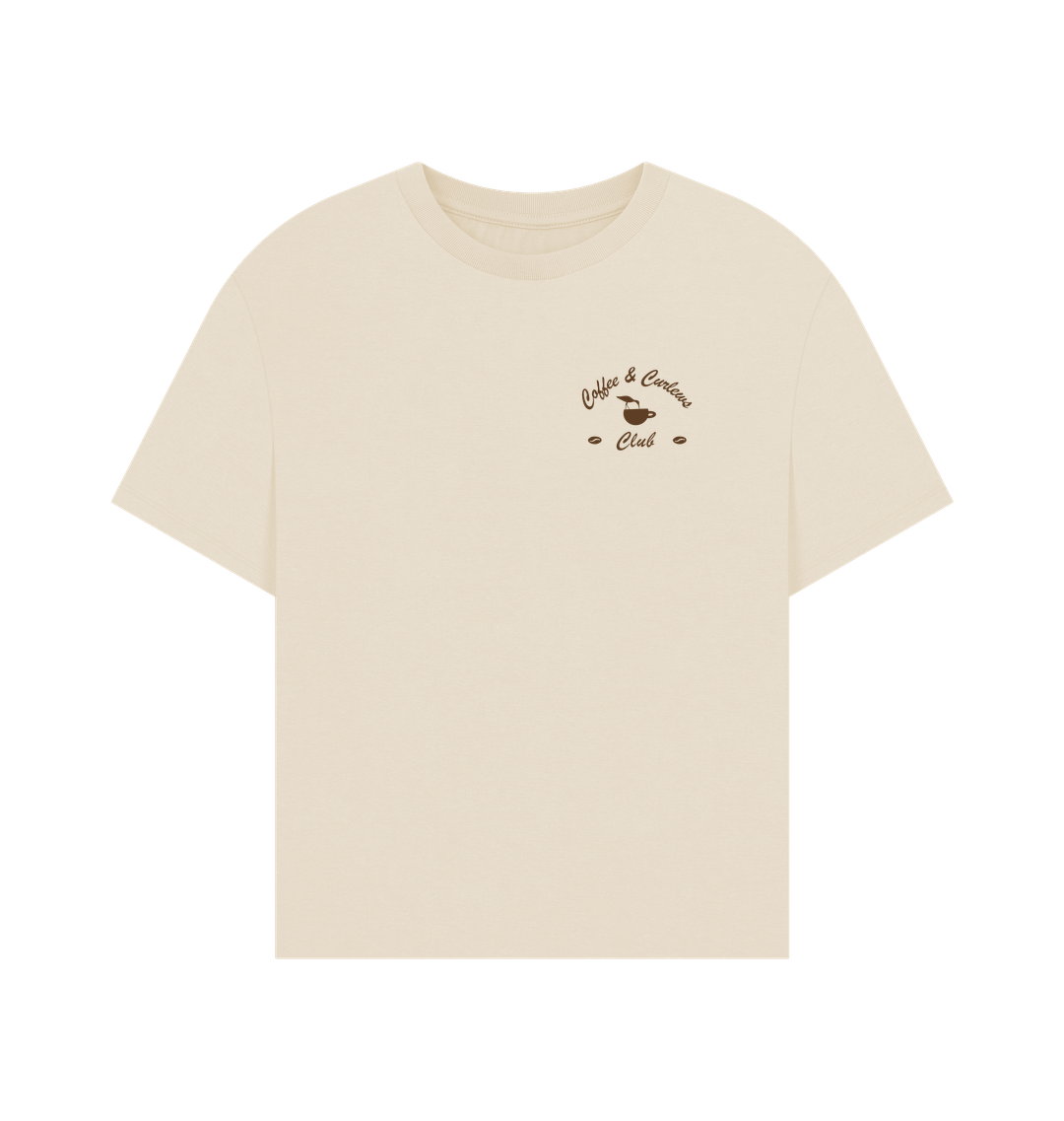 Coffee and Curlews Club Women's Oversized T-Shirt