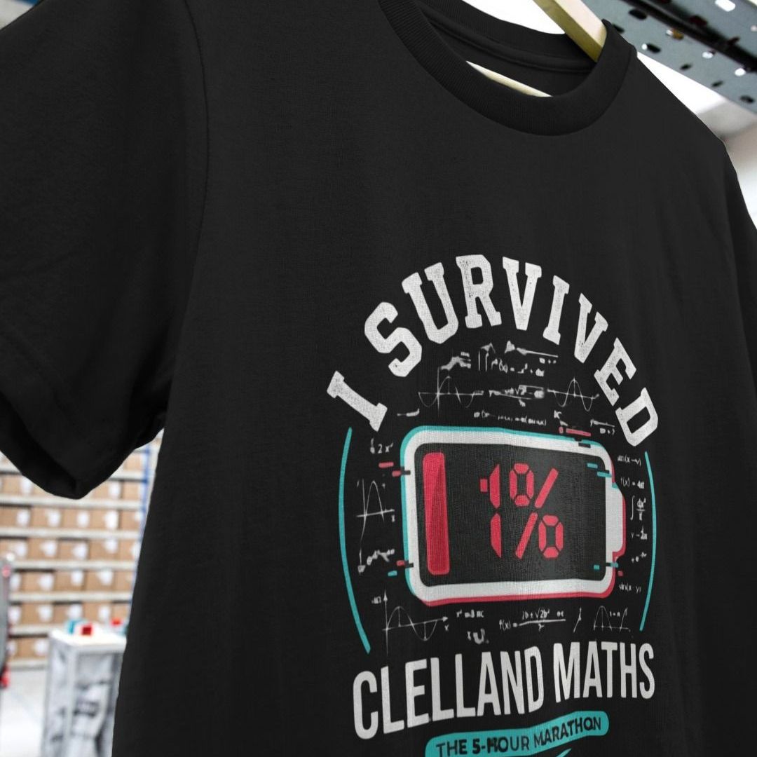 I Survived Clelland Maths T-Shirt (F)