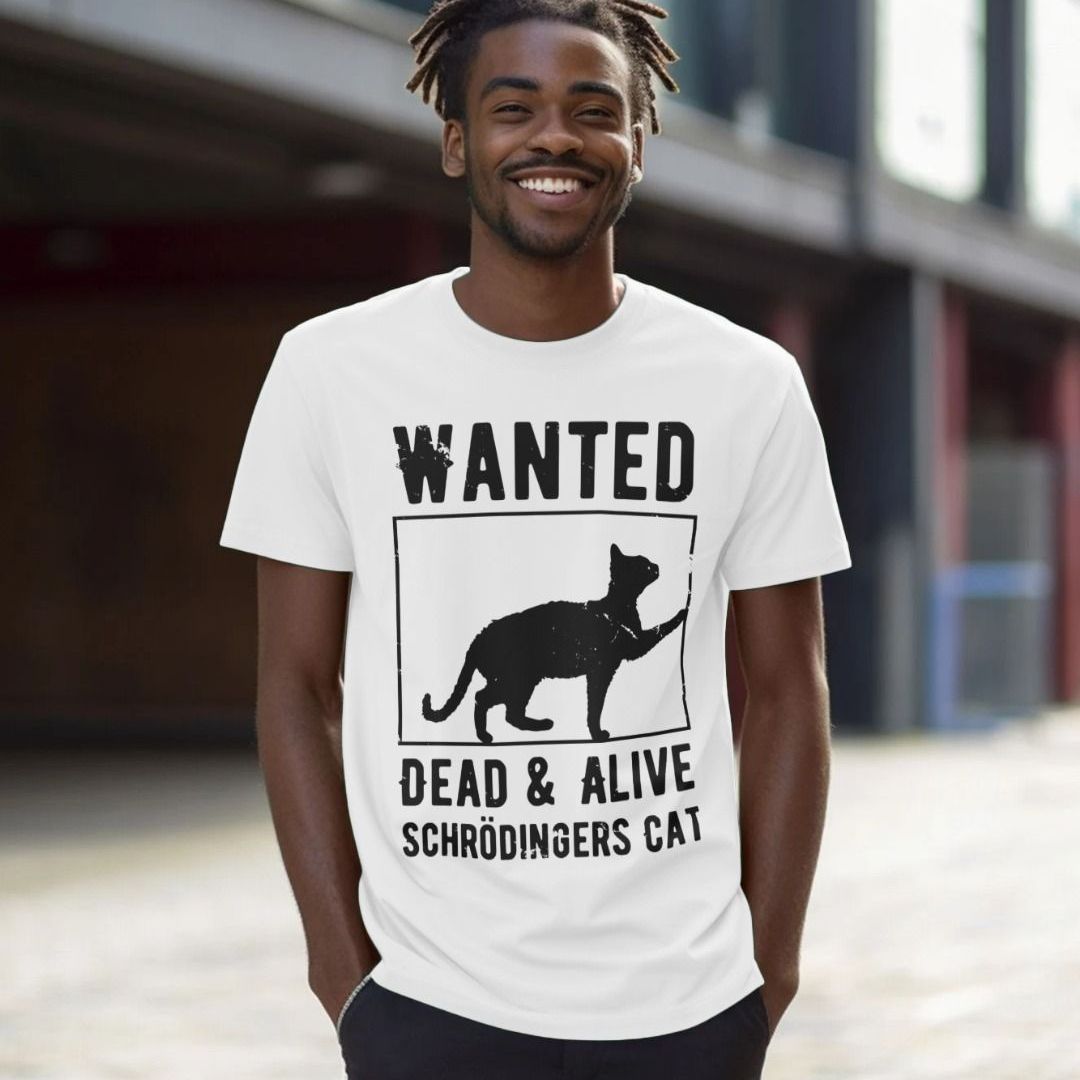 T-shirt Imprimé Vintage T-shirt Homme CottonCloud - Chat De Schrödinger T-shirt Imprimé Vintage T-shirt Homme CottonCloud - Chat De Schrödinger