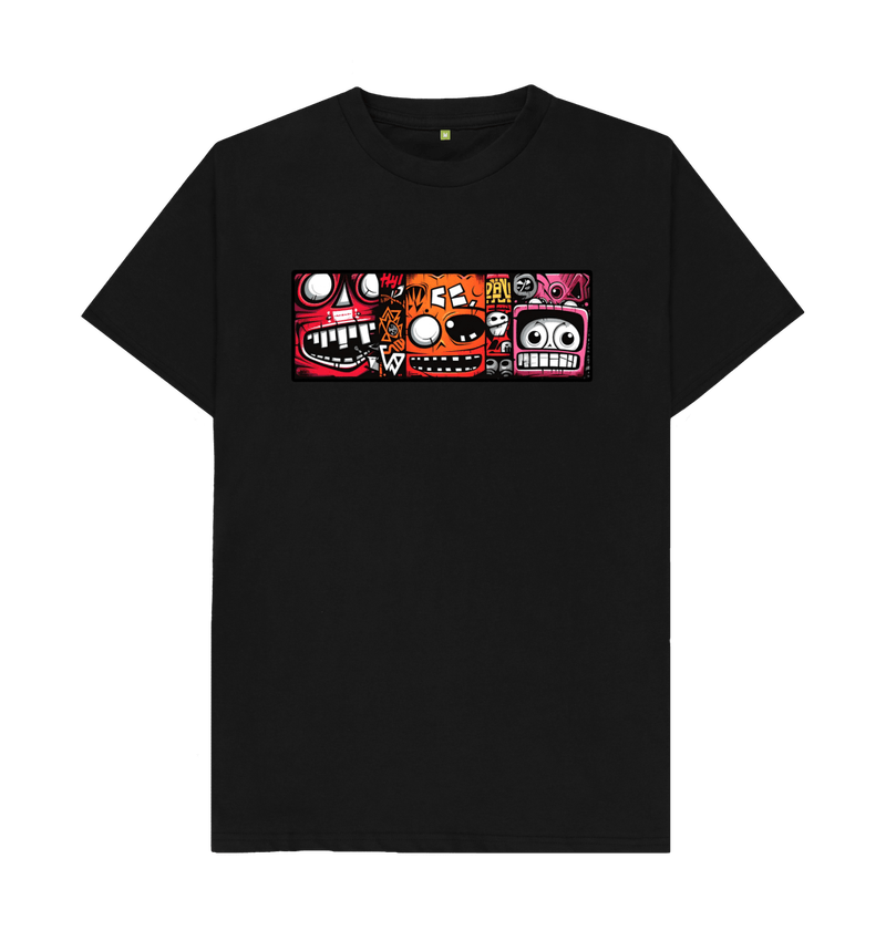 Men's Comic Strip Robot Heads T-Shirt