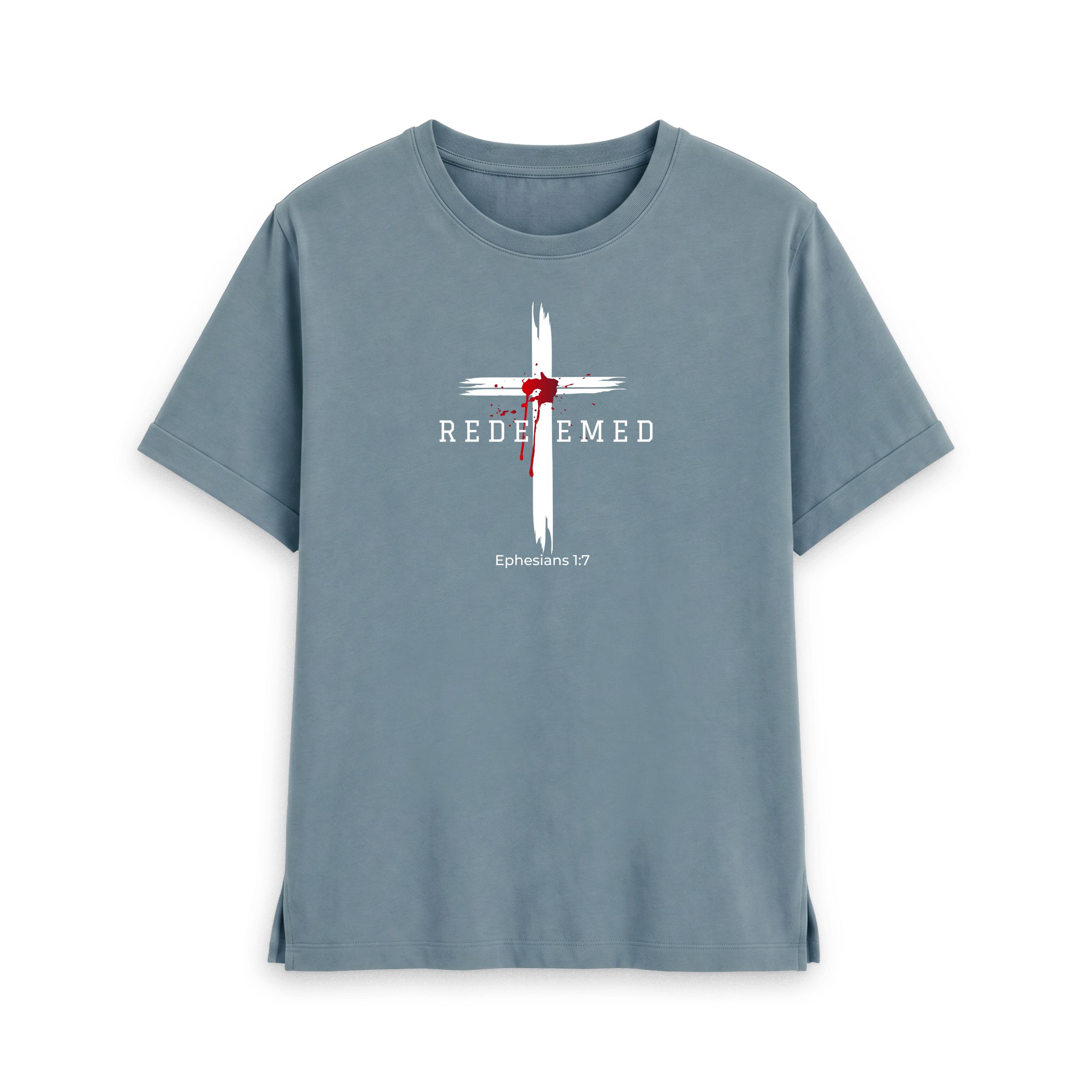 Ephesians 1:7 - Redeemed by the blood of Jesus Organic cotton Women's Relaxed Fit T-Shirt