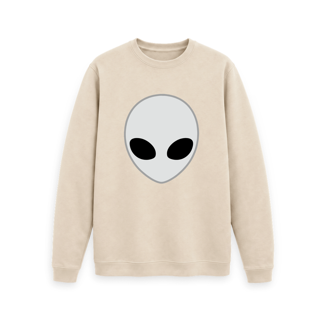 Alien Head Jumper | Grey Alien Sweatshirt | Shirtbox
