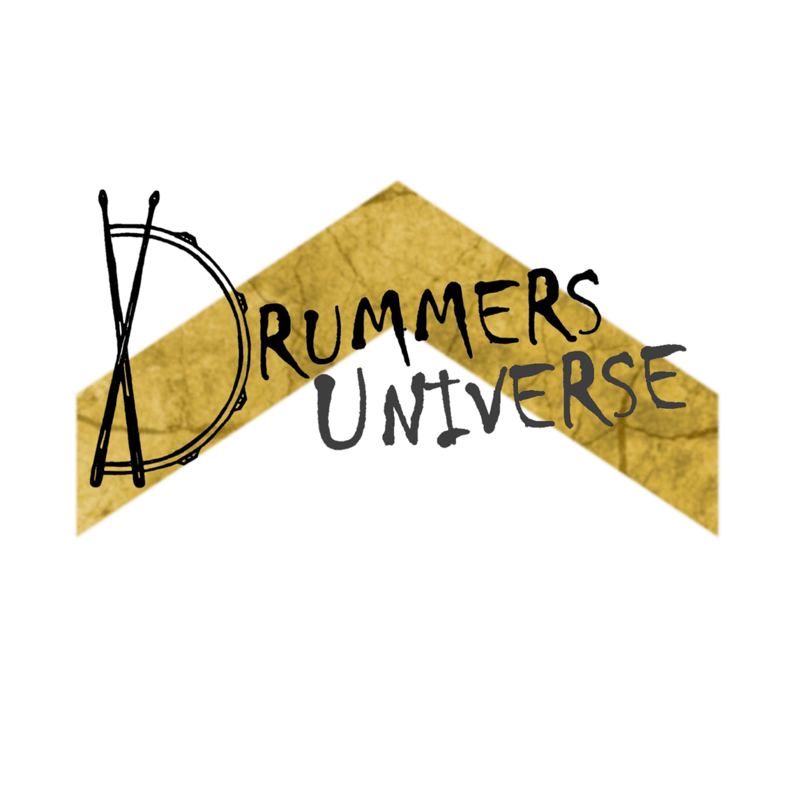 Drummers Universe logo overlaid onto the Above Average gold caret Drummers Universe logo overlaid onto the Above Average gold caret