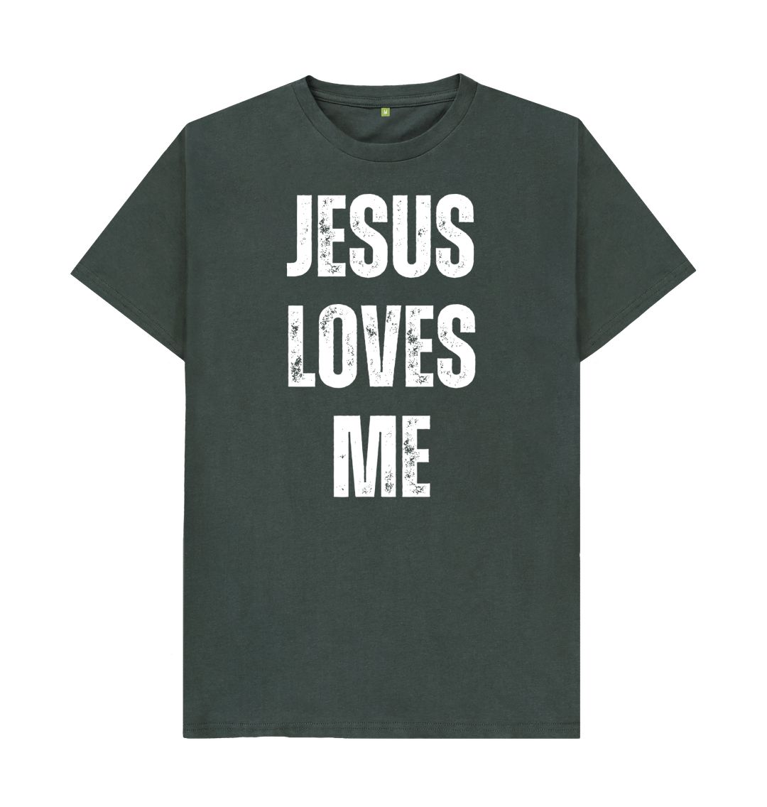Jesus Loves Me 100% Organic cotton Men's T-Shirt