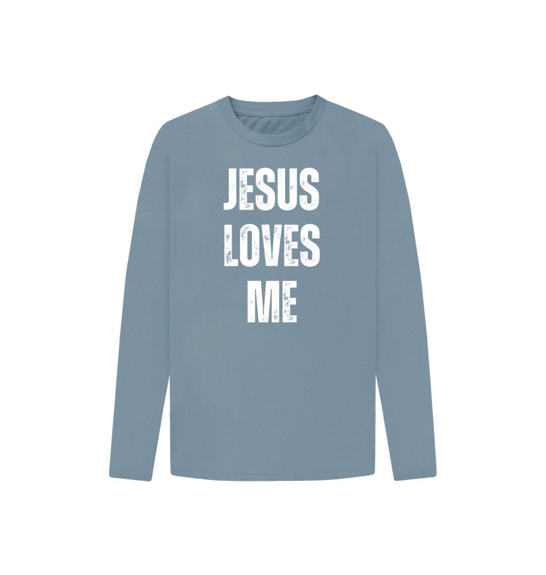 Jesus Loves Me 100% Organic cotton Kid's Long Sleeve T-shirt