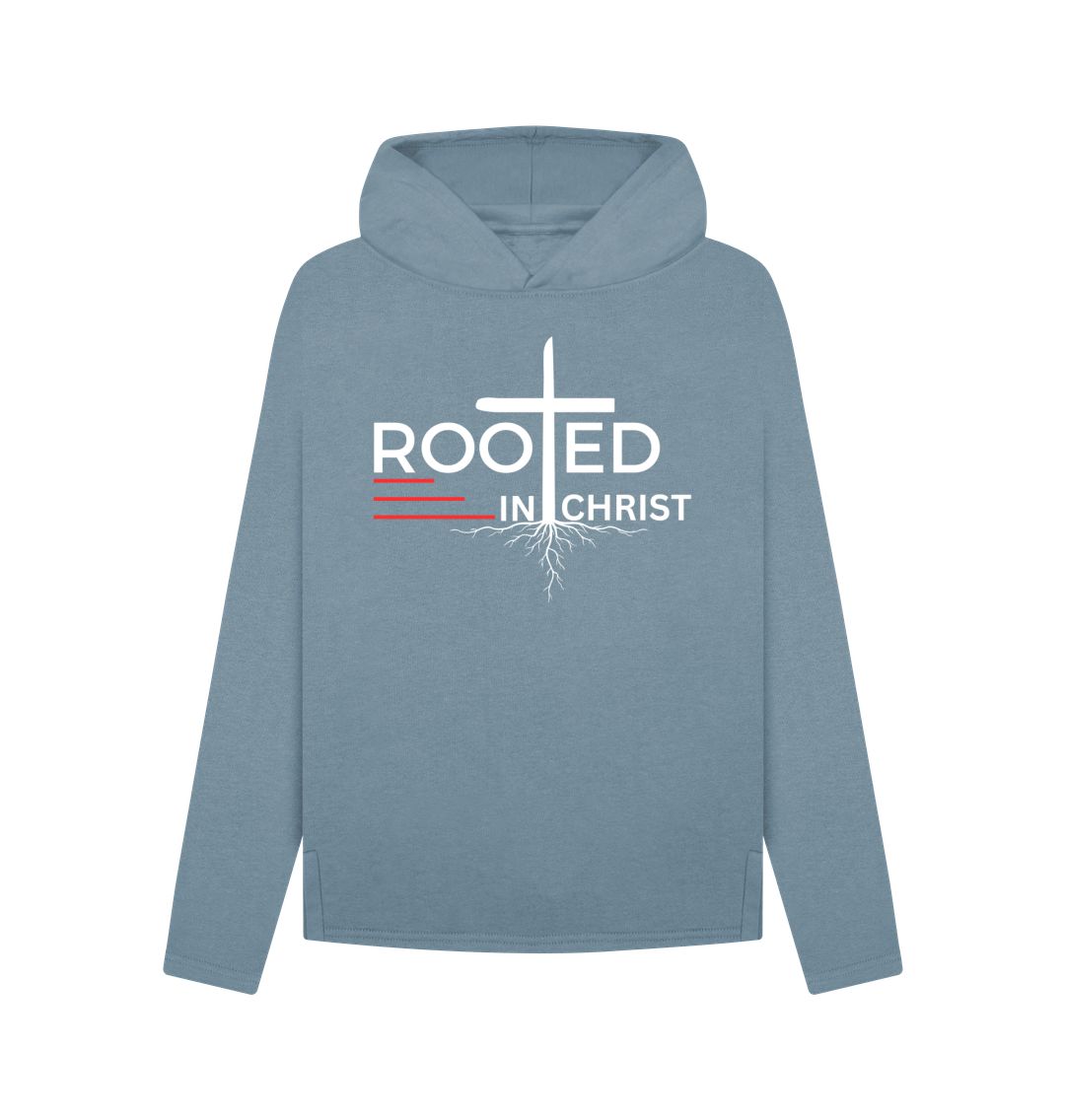 Colossians 2:7 - Rooted in Christ Organic cotton Women's Relaxed Fit Hoodie