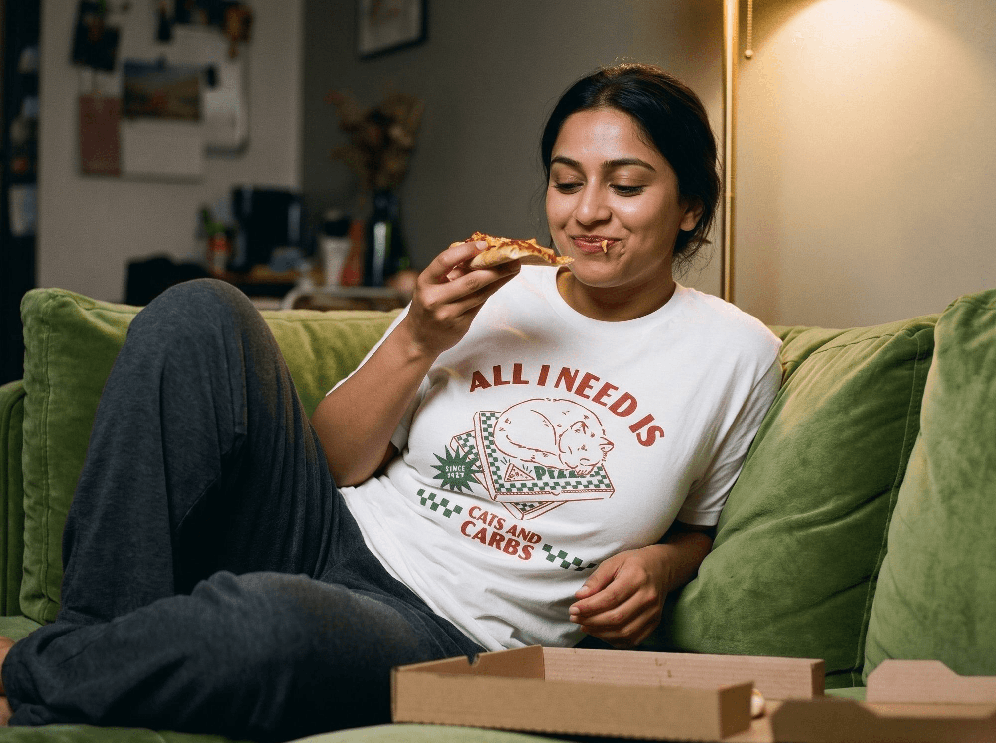 Pizza Cat T-Shirt | Funny Cat T-Shirt | Cats Protection