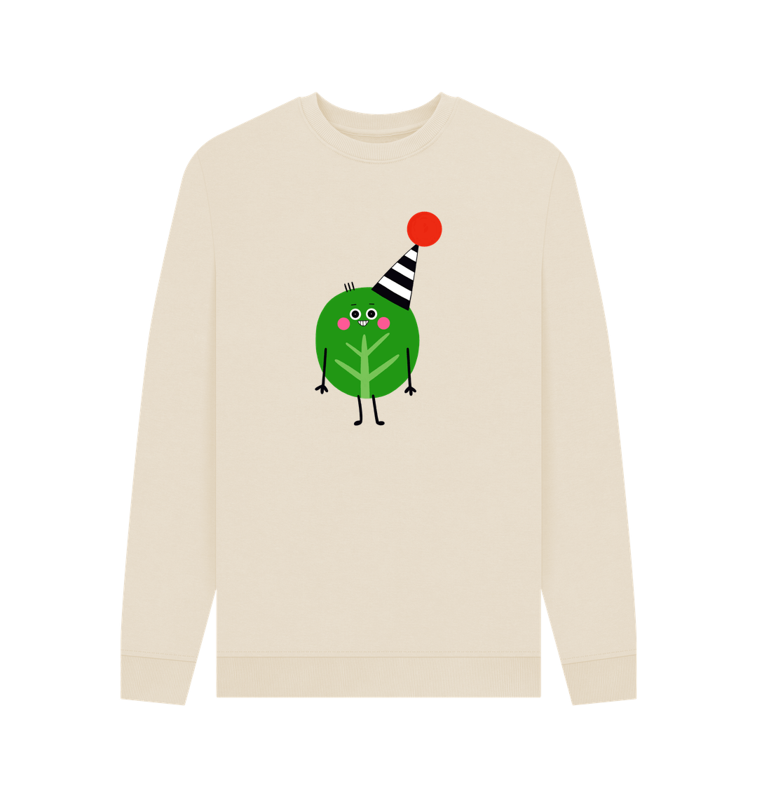 Bob the Brussels Sprout on a Sustainable Christmas Jumper for Men