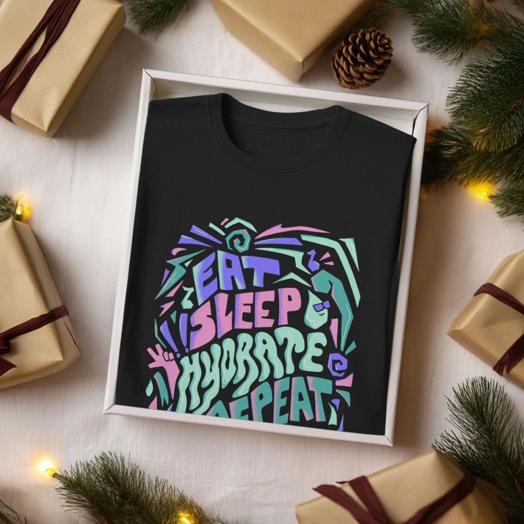Sweat-shirt Digging Mining Eat Sleep Repeat - Aquarelle - Cadeau Humoristique - Coupe Classique - 241 G