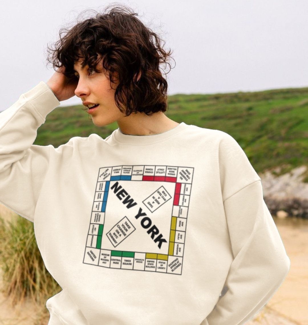 New York Monopoly Unisex Oversized Sweatshirt