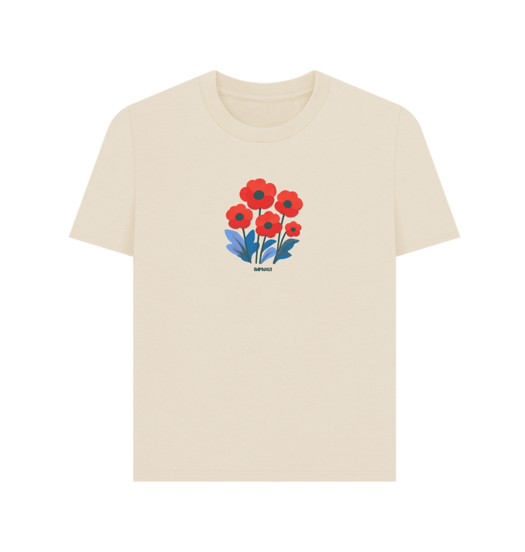 Poppy T Shirt | Red Poppy T-Shirt | Rapanui