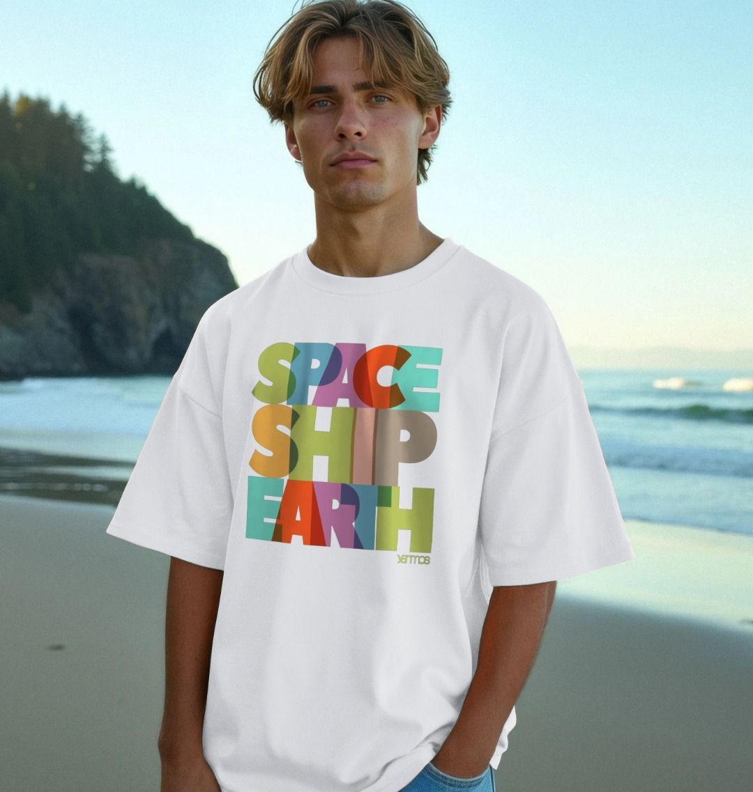 Spaceship Earth, men's organic t-shirt