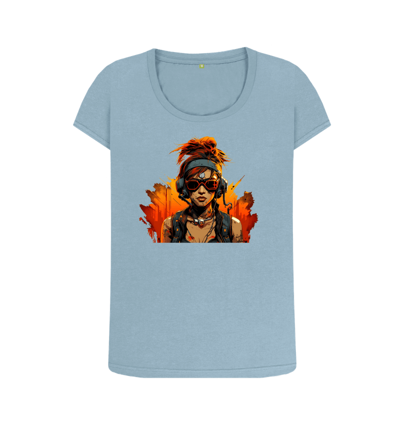 Women's Galactic Sun Cyber Girl T-Shirt
