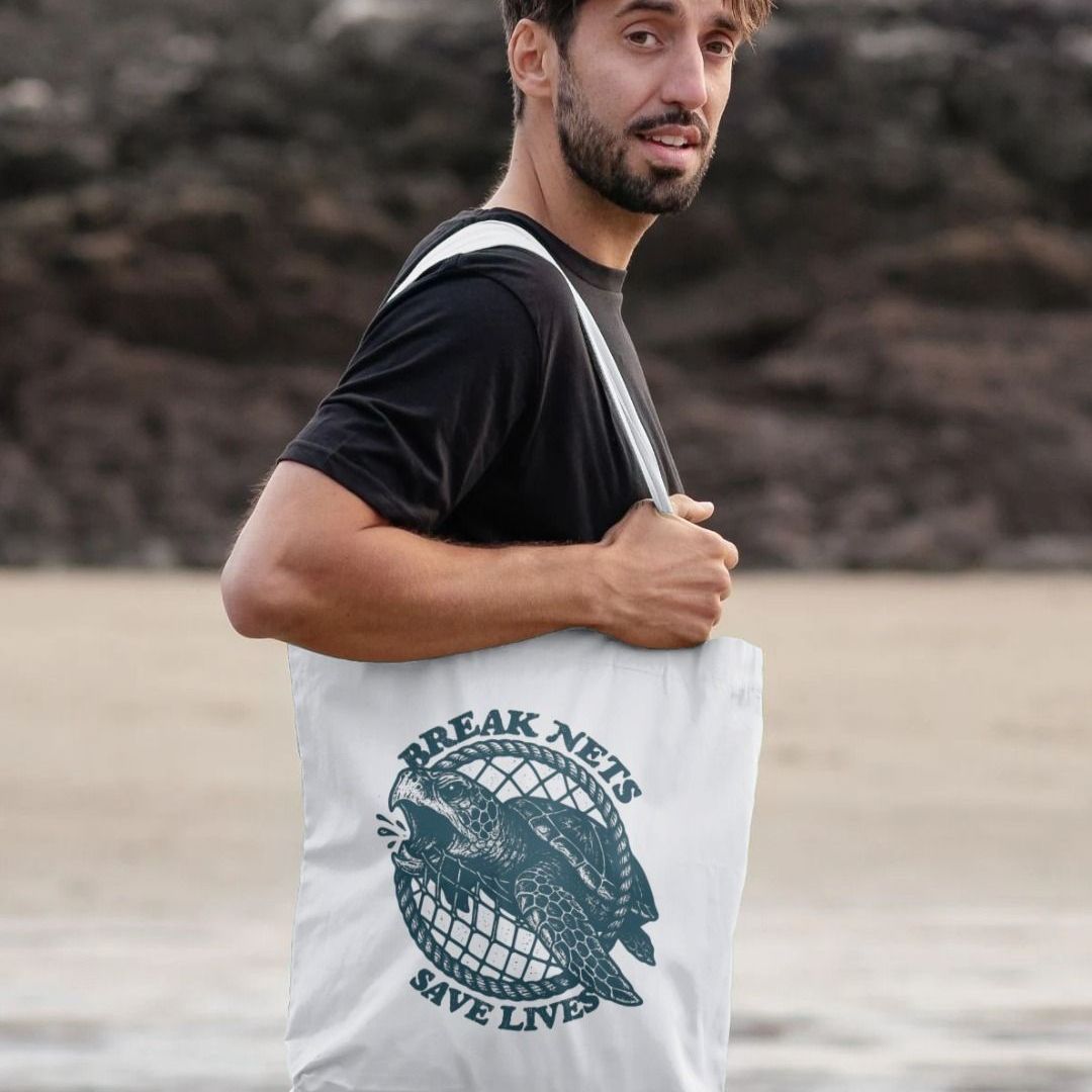 Break Nets Turtle Tote Bag