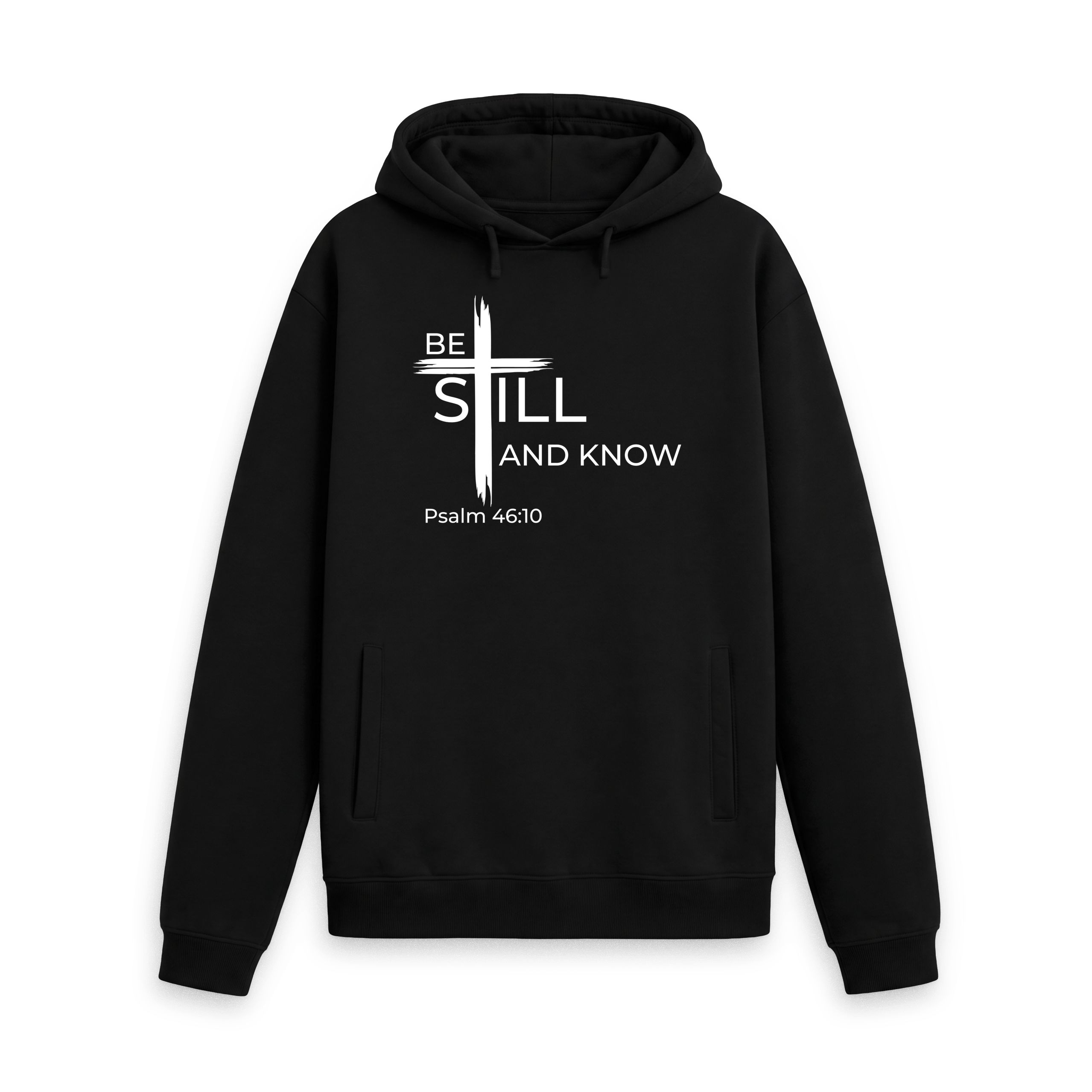 Psalm 46:10 Be still and know that I am God Organic cotton Men's Pullover Hoodie