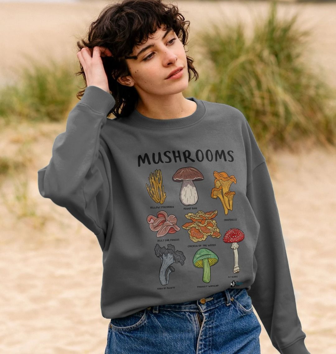 Mushroom Spotter Oversized Jumper | The Wildlife Trusts Shop