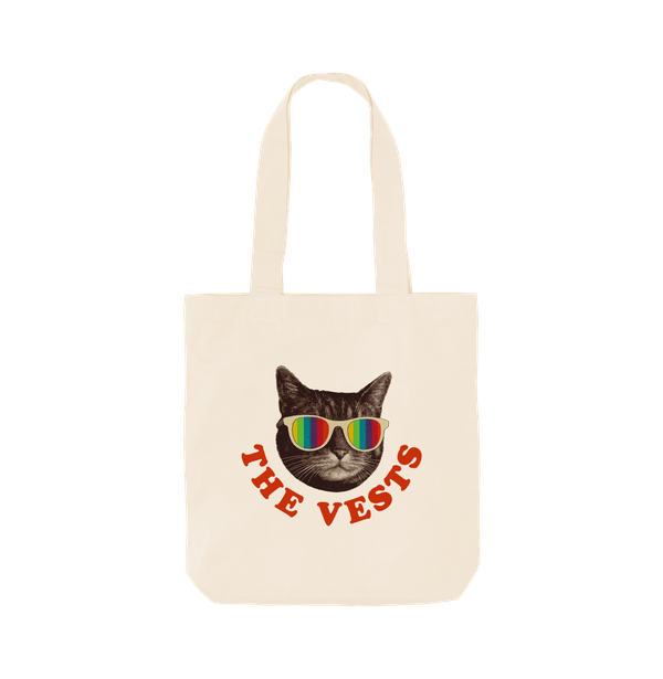 The Vests cool cat tote bag in natural cotton