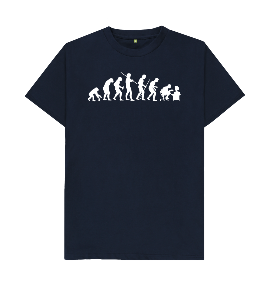 Kiwistar - T-Shirt - royal - Computer Gamer Evolution Motiv Bedruckt Funshirt Design Print - mit Motiv bedruckt - Funshirt Design - Sport - Freizeit - Herren - XXL