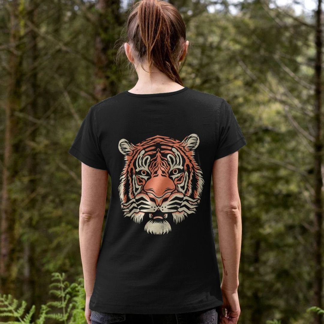 Tiger Back Print Top