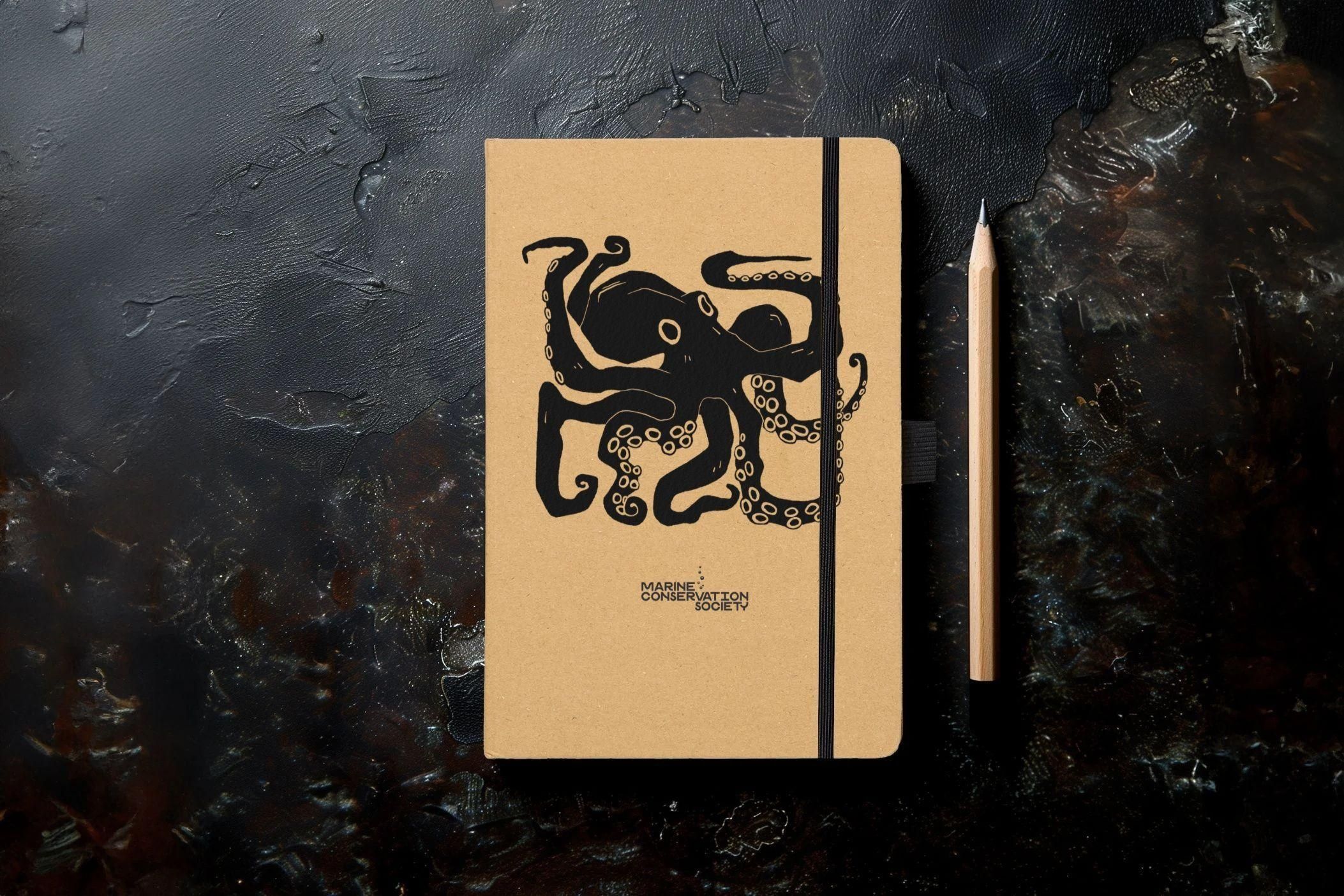 Octopus Notebook Black Octopus Notebook