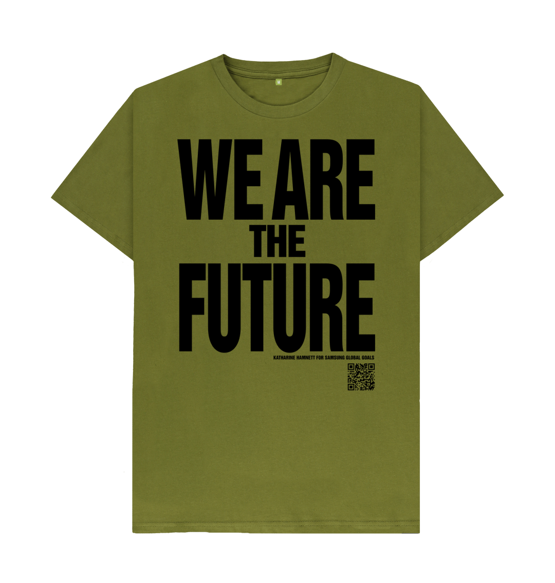 We Are The Future Black Print Slogan T-shirt