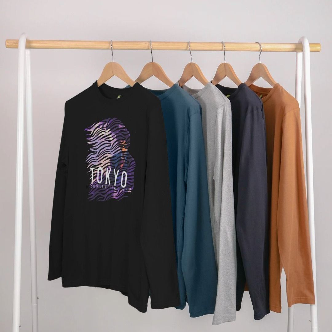 Tokyo Purple - Streetwear Long Sleeve Graphic Tee