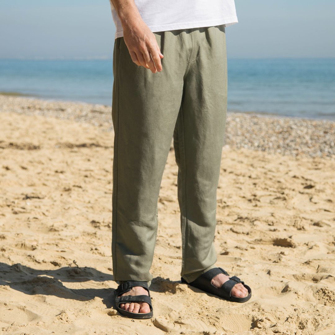 Men's Linen Trousers - Main Image