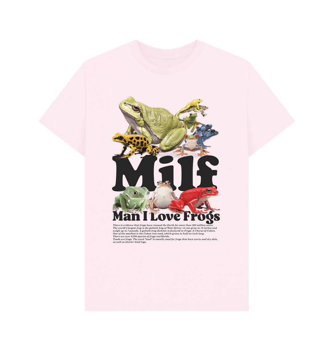 MILF Man I Love Frogs Funny Saying Humor Sarcasm Lovers T-Shirt Summer Breathable Camisetas O-neck Short-sleeve for Daily Wear - 200000343