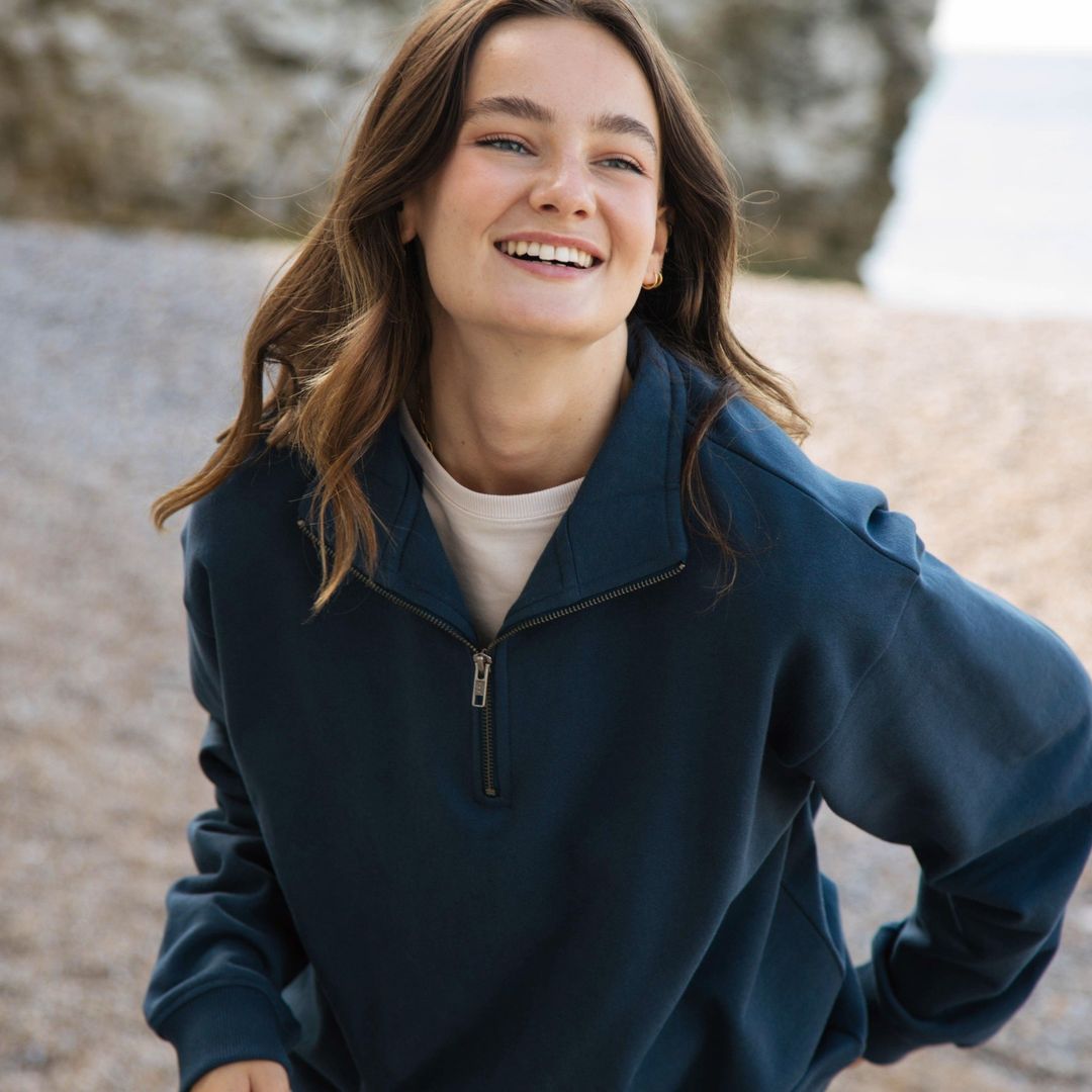 Women's 1/4 Zip Sweatshirt Ladies Quarter Zip Rapanui