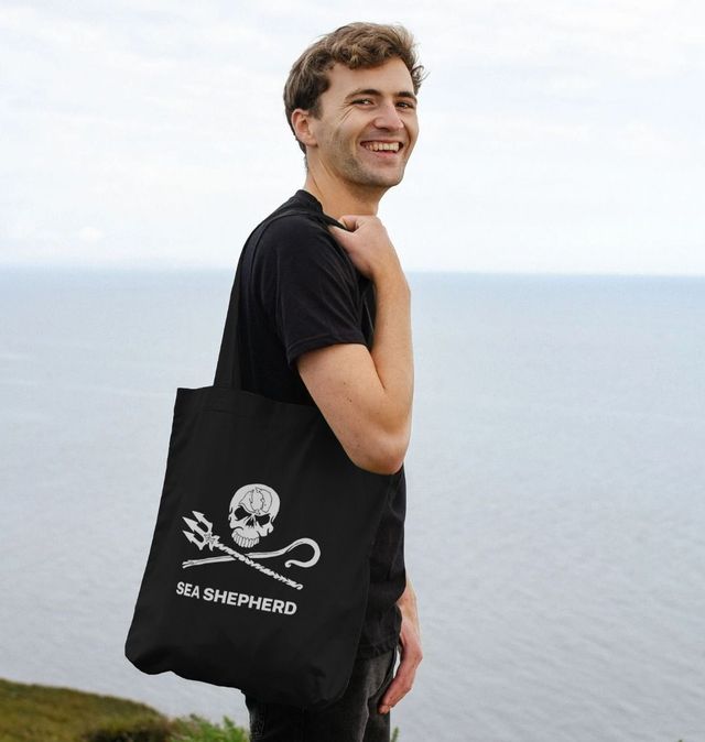 Jolly Roger Tote Bag Official Sea Shepherd Merchandise
