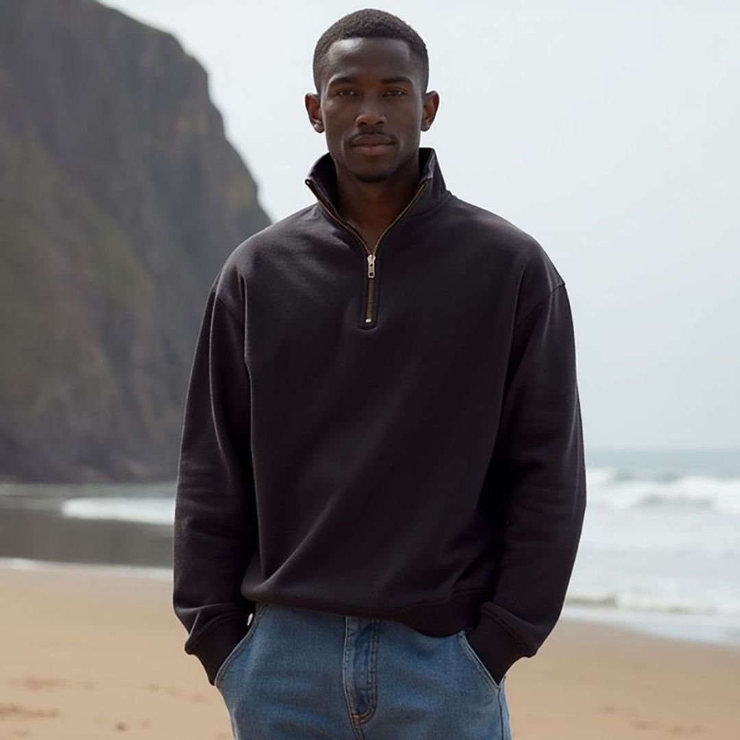 Men's 1/4 Zip Sweatshirt Quarter Zip Pullover Rapanui