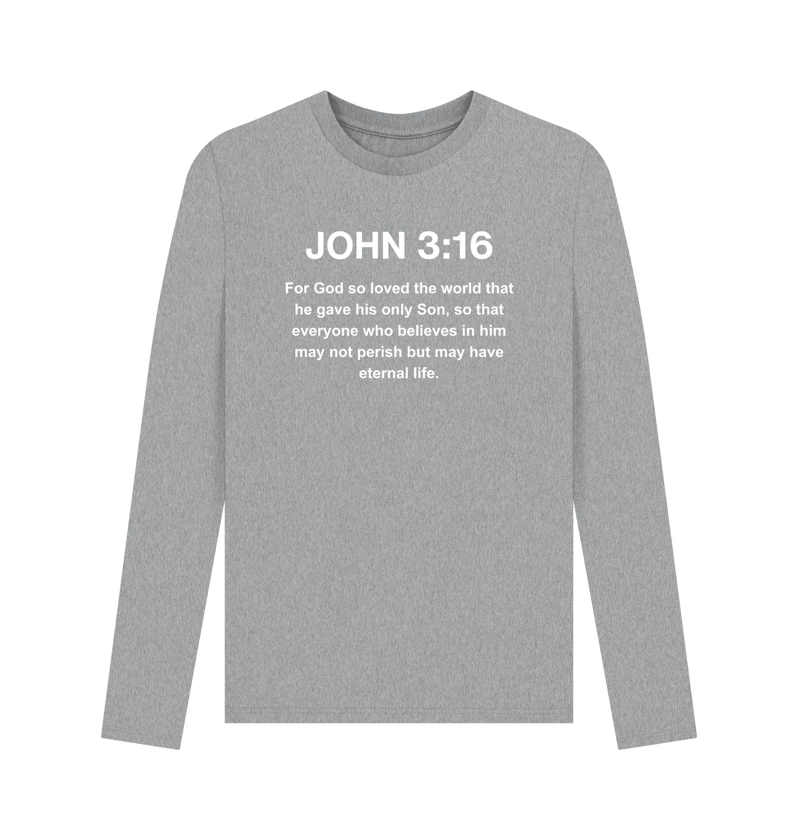 John 3:16 organic cotton Men's Long Sleeve T-shirt