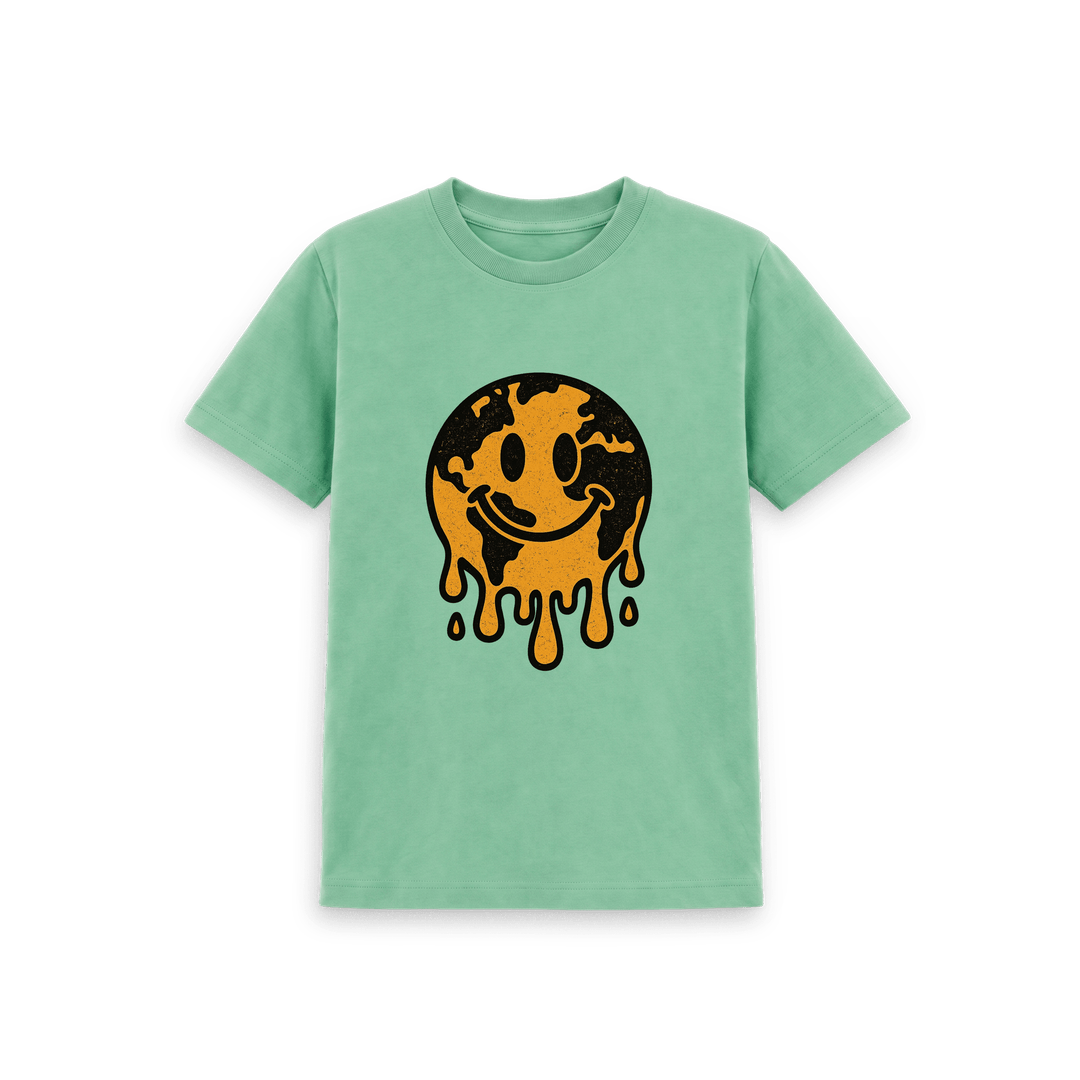 Kids' Smiley Face T-Shirt | Drippy Earth | Rapanui
