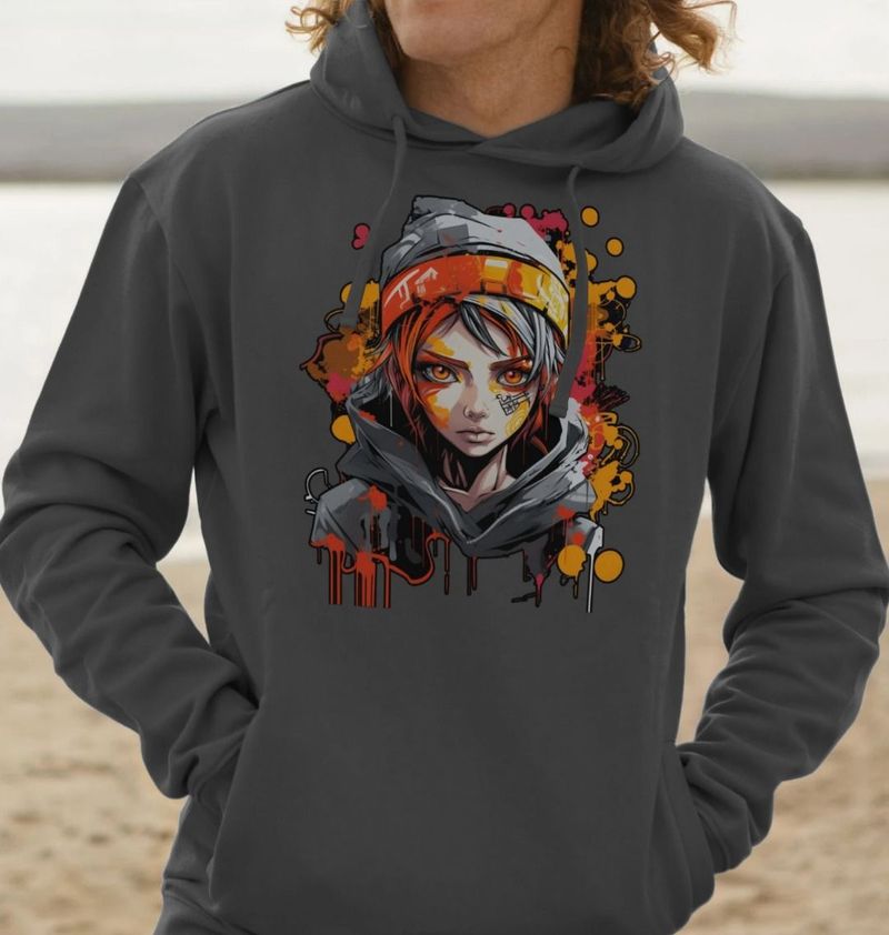 Men' Street Art Graffiti Girl Hoodie