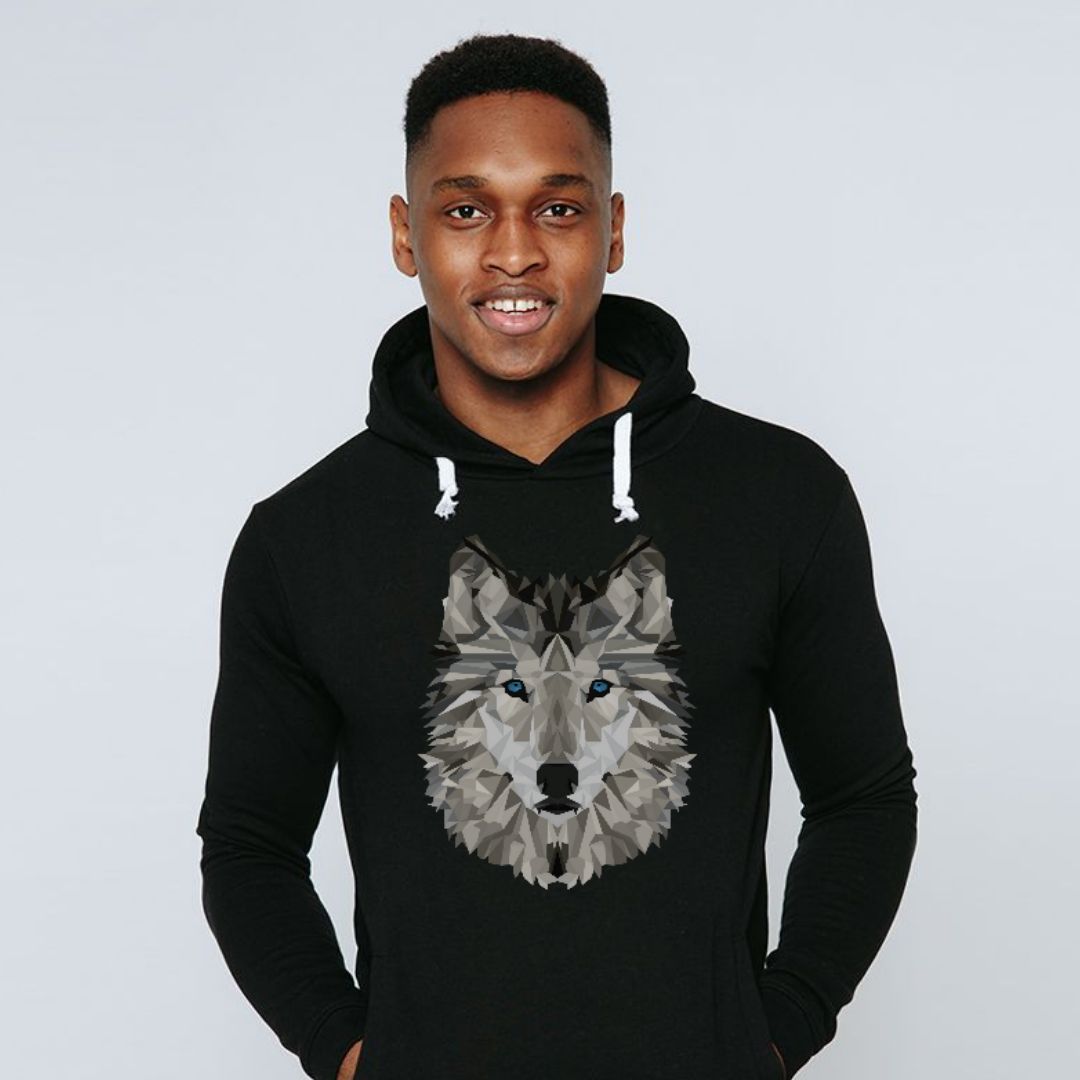 Wolf Hoodie Men's Animal Hoodie - Main Image