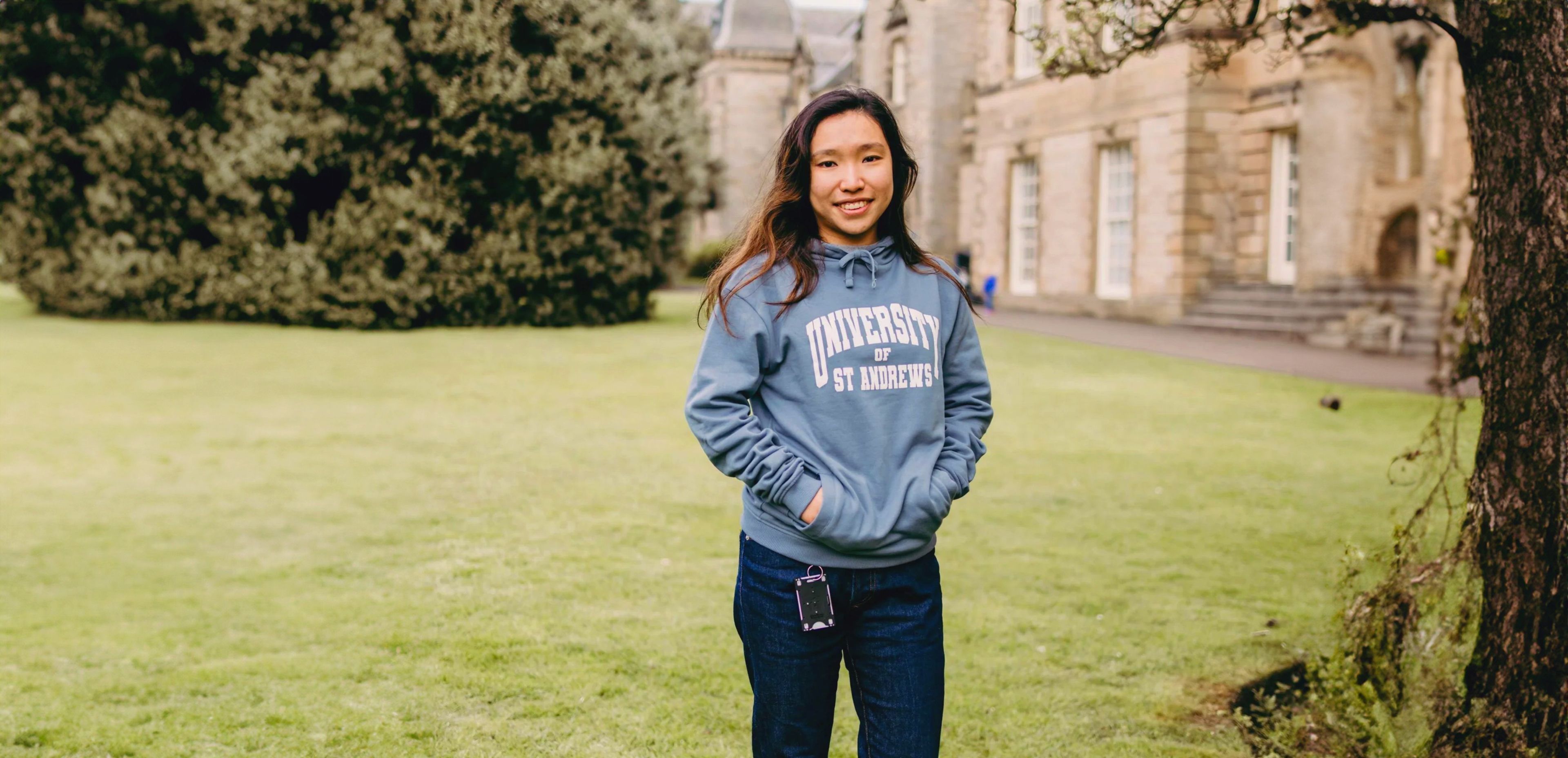 university blue clothing