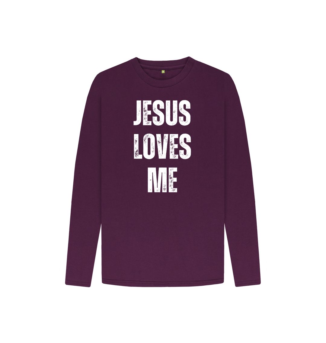 Jesus Loves Me 100% Organic cotton Kid's Long Sleeve T-shirt