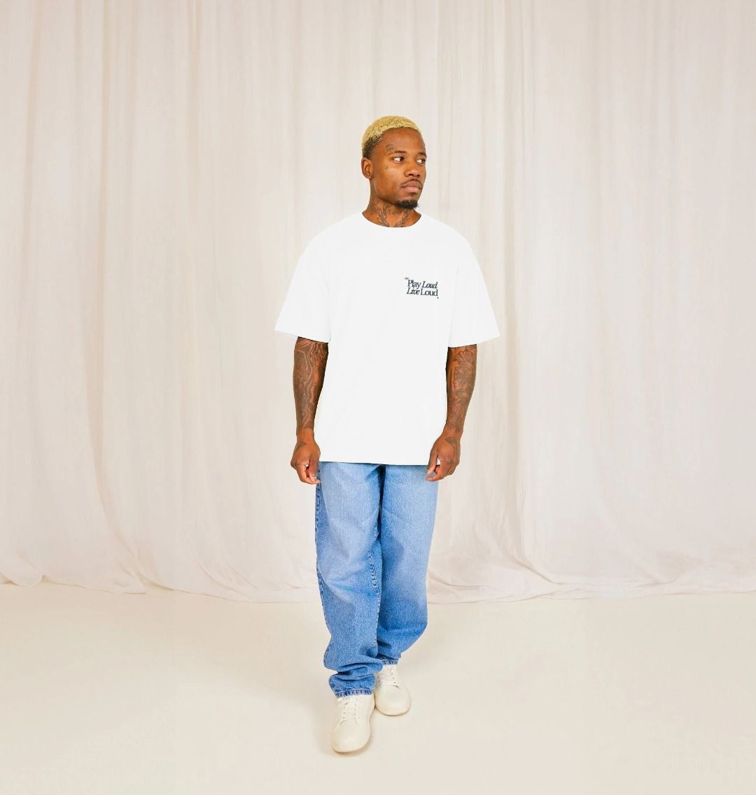 Play Loud Live Loud | Organic Cotton Oversized T-Shirt