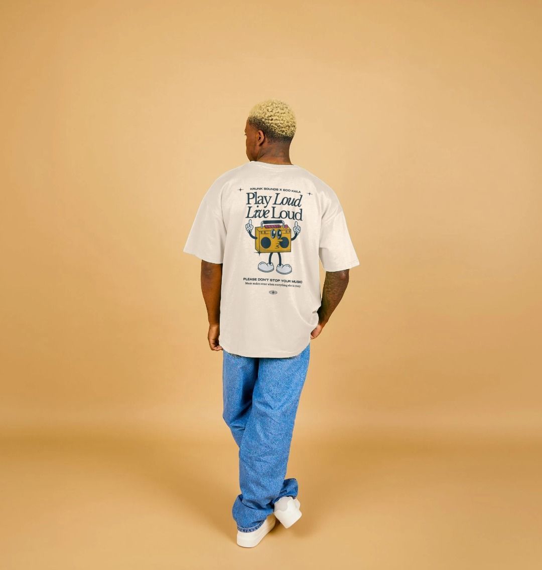 Play Loud Live Loud | Organic Cotton Oversized T-Shirt