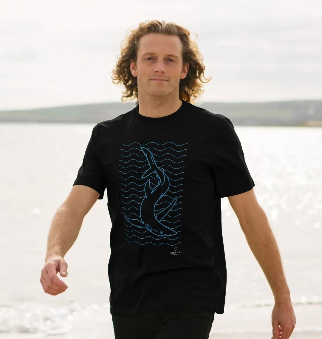 Blue Shark Swimming T-shirt | Shark Trust