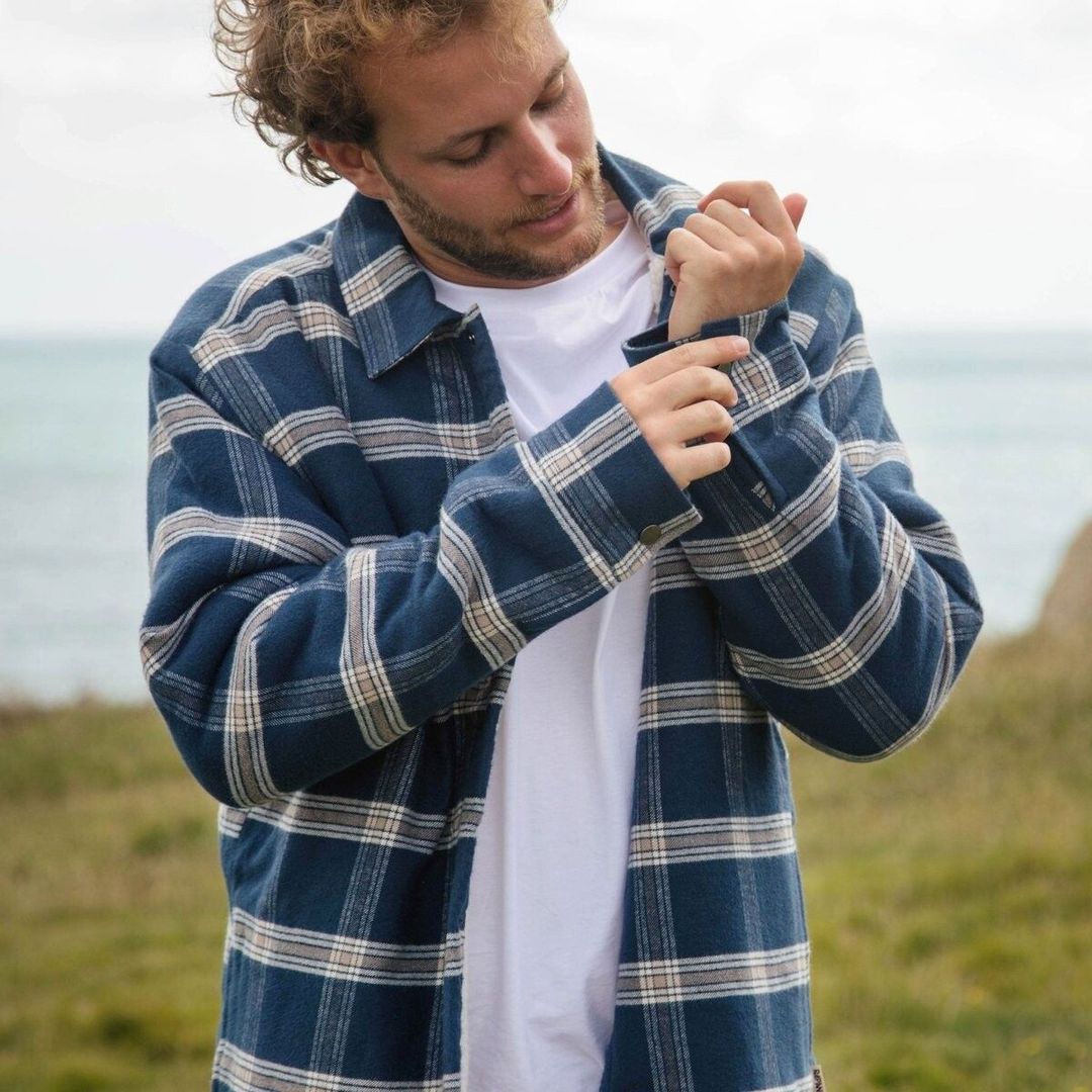 Men's Sherpa Lined Flannel Jacket - Main Image