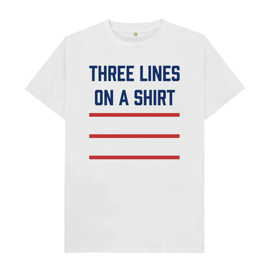 three lines t-shirt | england t-shirt | USA Soccer Guy