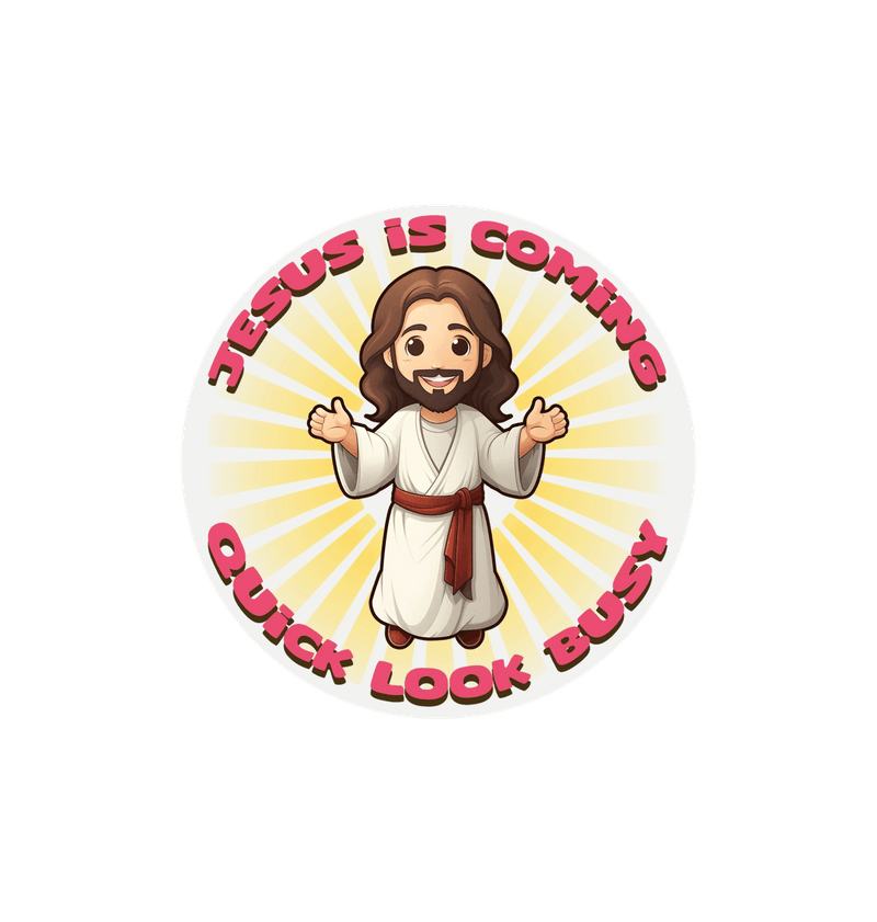 Buddy Jesus Quick Look Busy Sticker