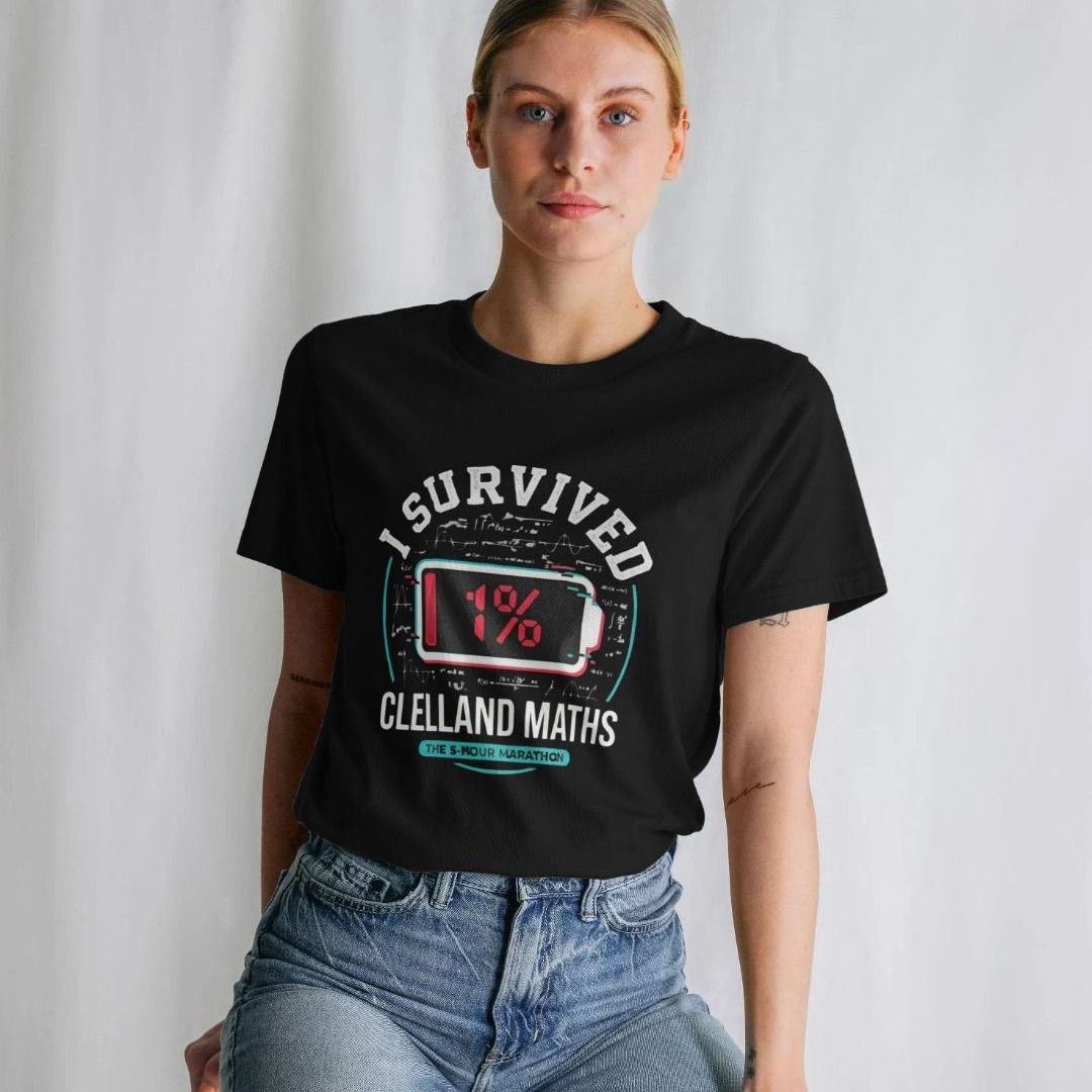 I Survived Clelland Maths T-Shirt (F)
