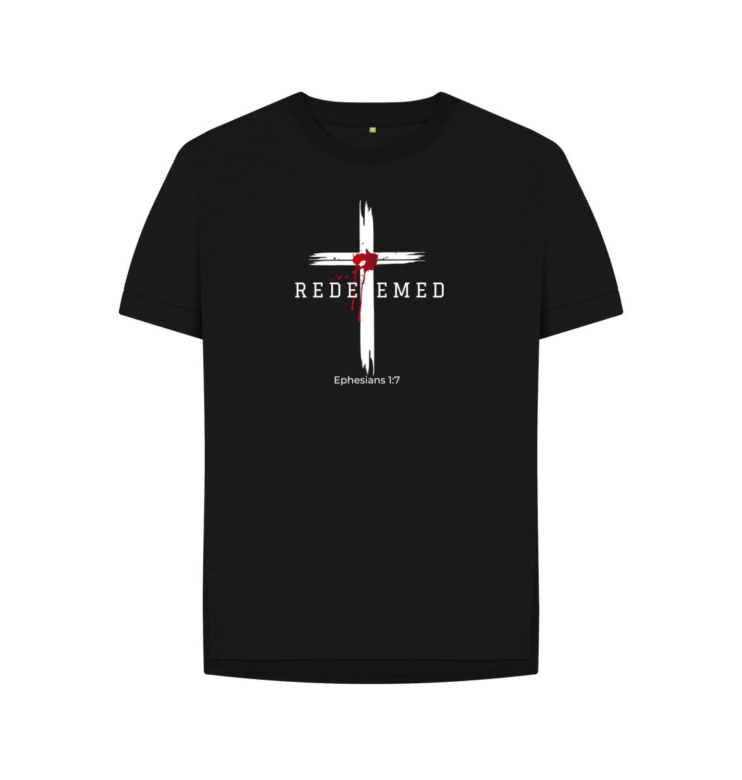 Ephesians 1:7 - Redeemed by the blood of Jesus Organic cotton Women's Relaxed Fit T-Shirt